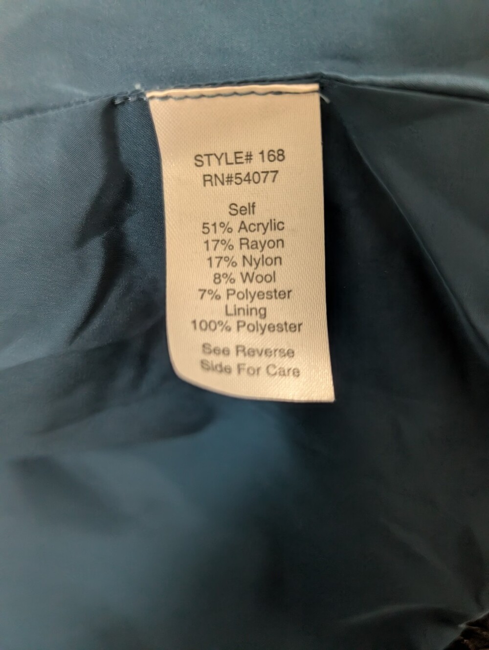CAbi Teal and Gold Women's Jacket - Picture 8 of 9